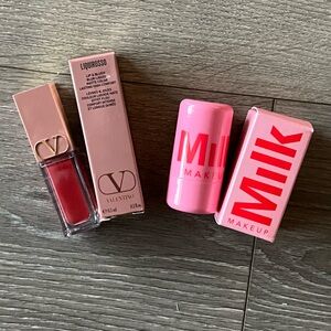 NWT Valentino & Milk Bundle. Valentino Liquid Blush & Milk Cooling Jelly Tint